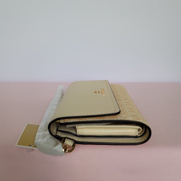 MICHAEL KORS Jet Set Charm Signature Colorblock LG Flap Phone Wristlet/Wallet ⭐ - Picture 7 of 16